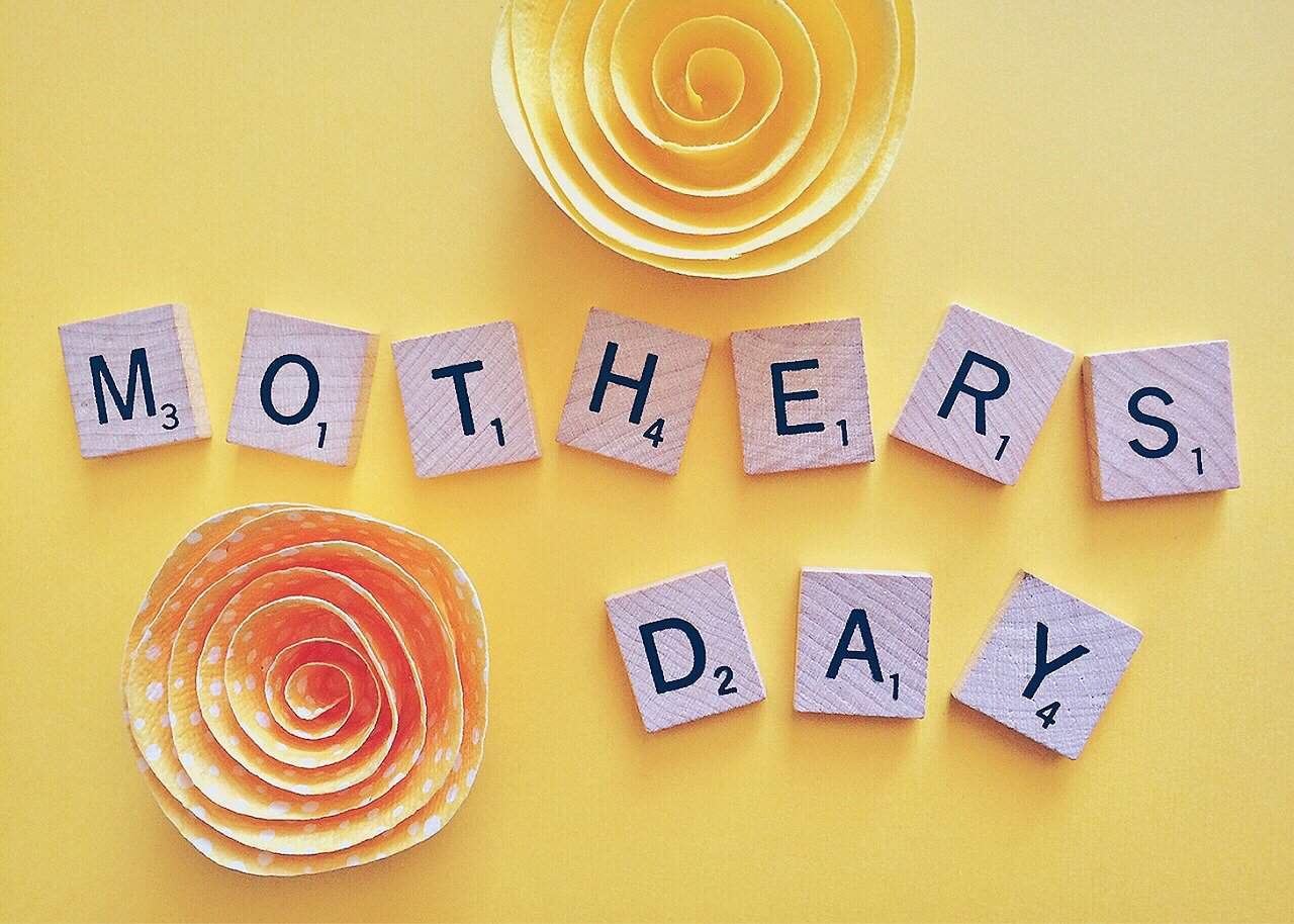 Mother's Day in scrabble letters