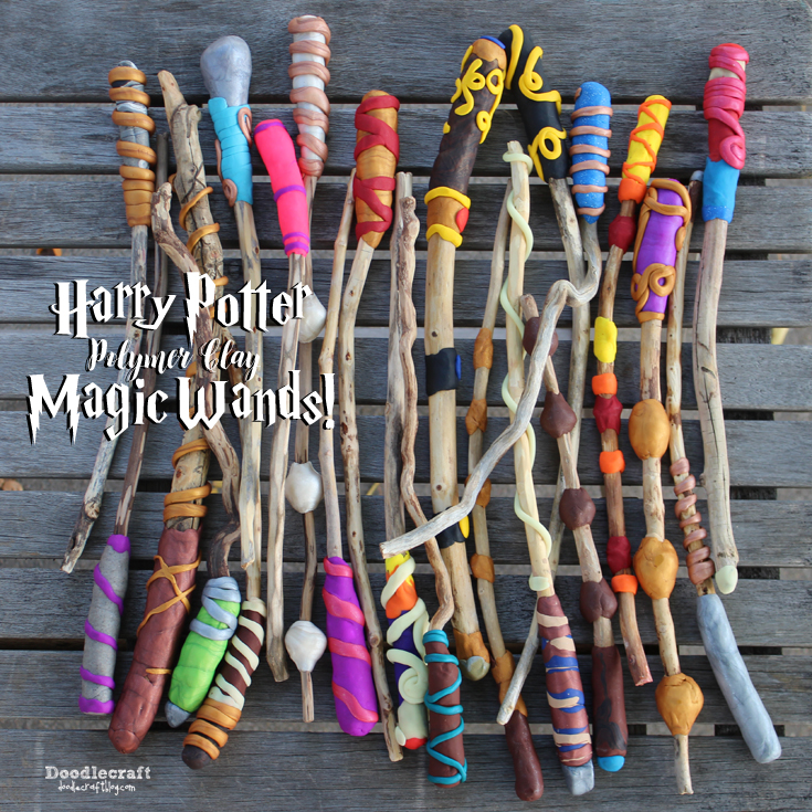multi colored homemade wands on a table