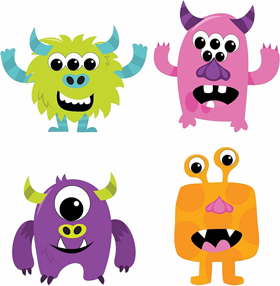 small, multi colored monster figures