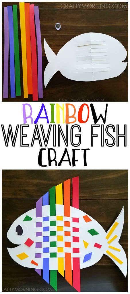 paper fish with rainbow colors