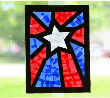 patriotic stained glass