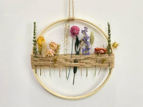 blumenwandbehang