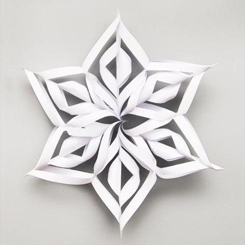3D paper snowflake