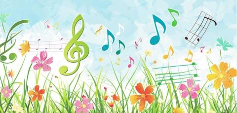 spring music clipart