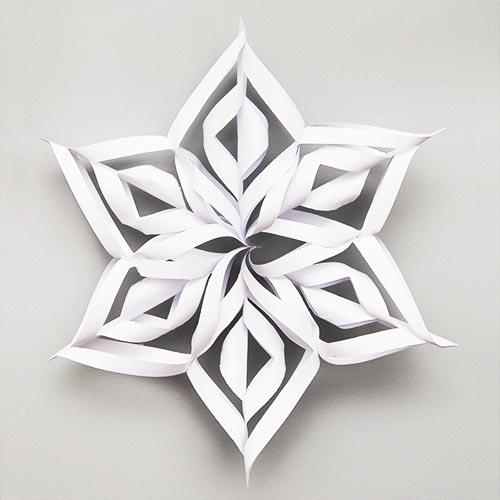 3D paper snowflake